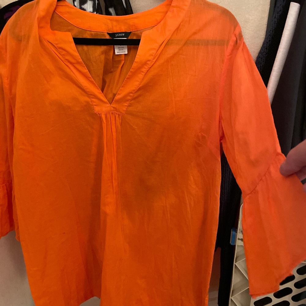 I crew orange boho large flowy tunic